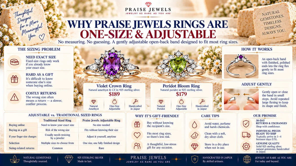 Why Our Rings Are Adjustable, Not Sized