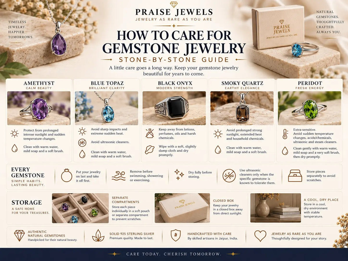 How to Care for Your Gemstone Jewelry: A Stone-by-Stone Guide - Praise Jewels