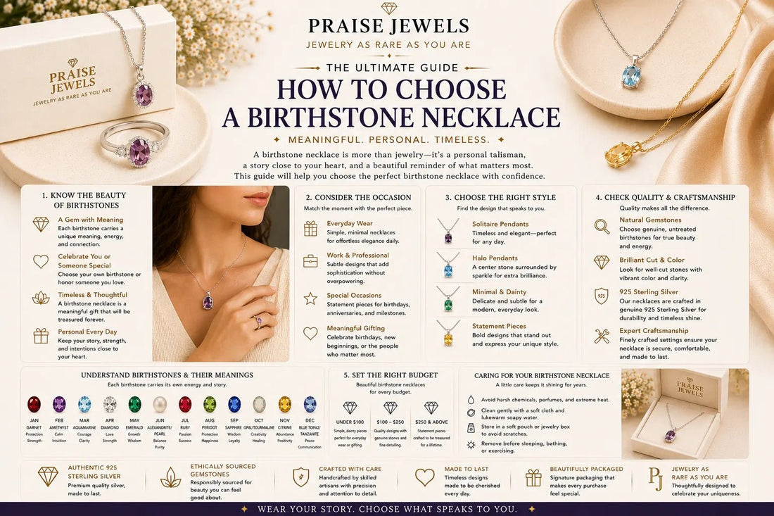 How to Choose a Birthstone Necklace: Gemstones, Styles & Gift Ideas - Praise Jewels