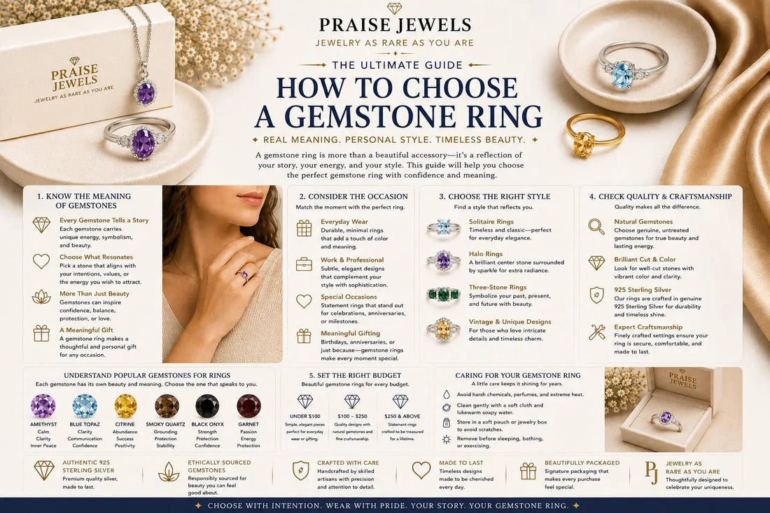 How to Choose a Gemstone Ring: Stone, Setting, Style & Fit - Praise Jewels