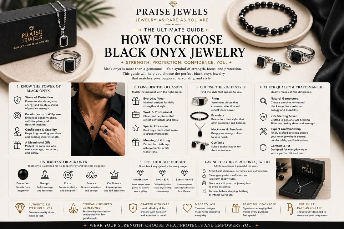 How to Choose Black Onyx Jewelry: Rings, Pendants & Bracelets - Praise Jewels