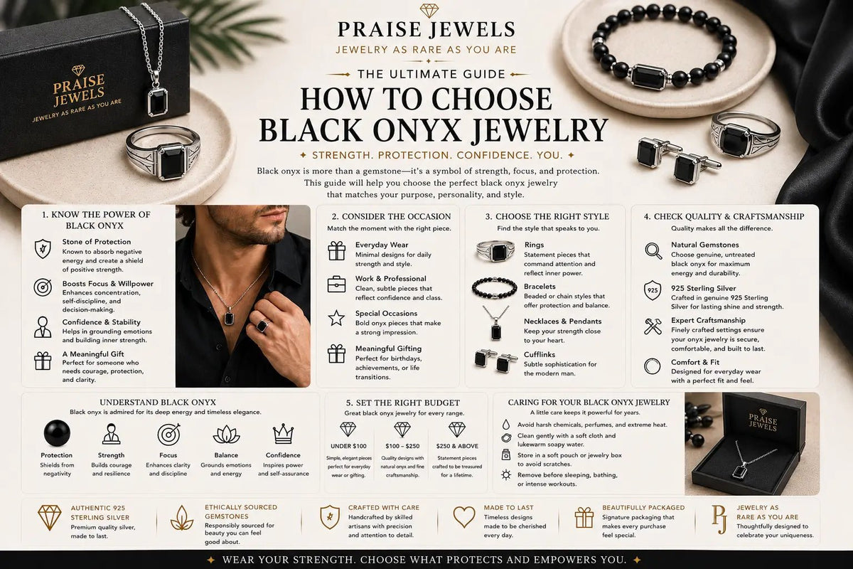 How to Choose Black Onyx Jewelry: Rings, Pendants & Bracelets - Praise Jewels