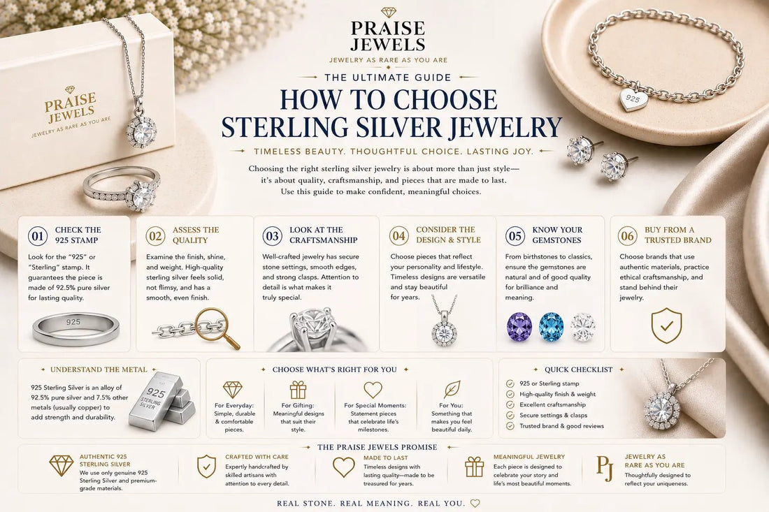 How to Choose the Right Sterling Silver Jewelry: Complete Buyer’s Guide - Praise Jewels