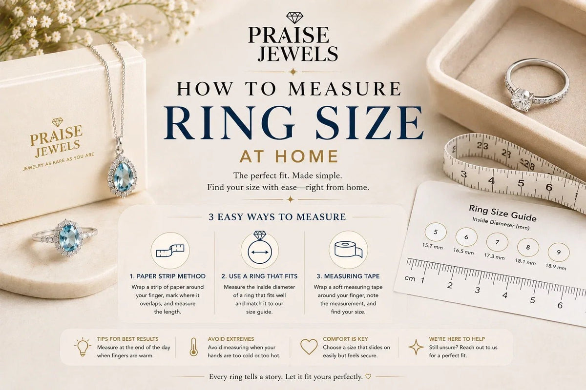 How to Measure Your Ring Size at Home (No Ring Sizer Needed) - Praise Jewels