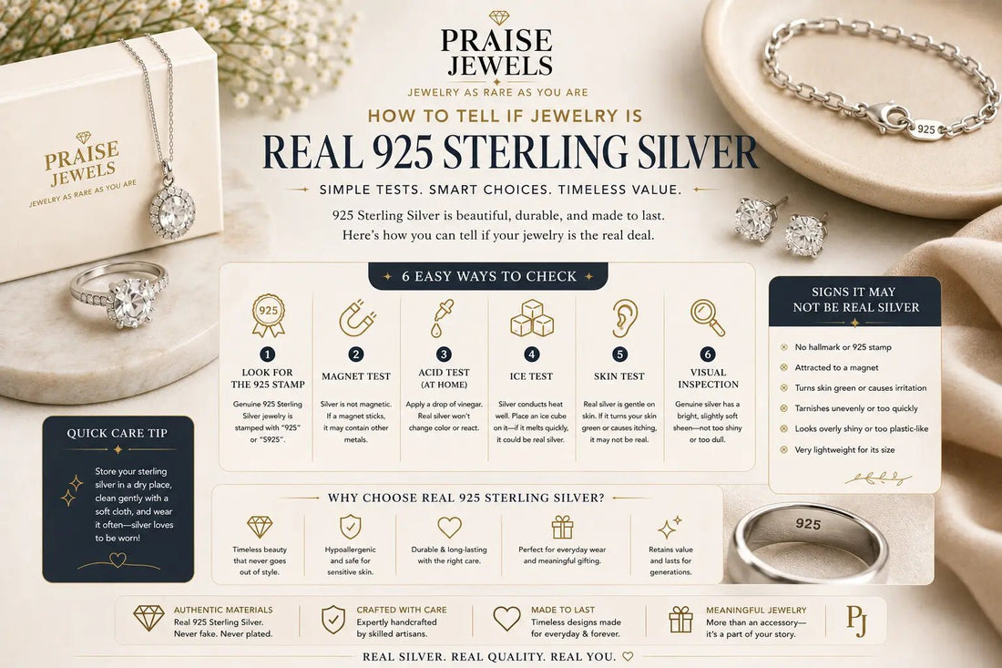 How to Tell if Jewelry Is Real 925 Sterling Silver (10 Easy Tests) - Praise Jewels