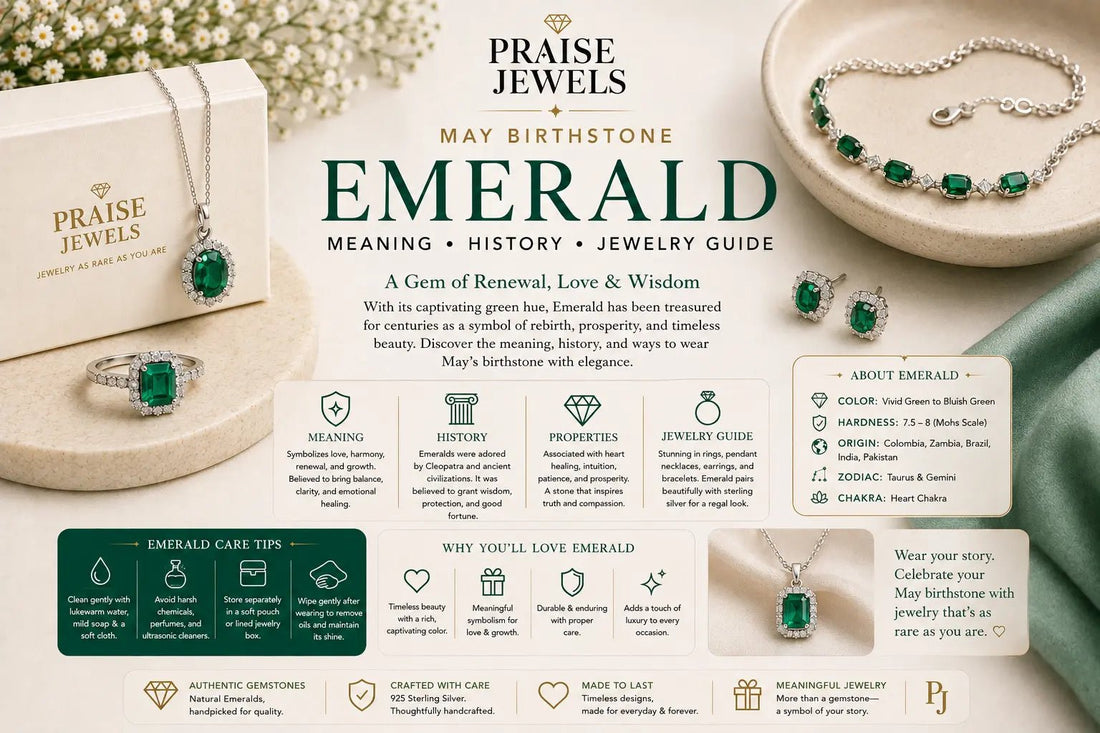 May Birthstone (Emerald): Meaning, History, Symbolism & Jewelry Guide - Praise Jewels