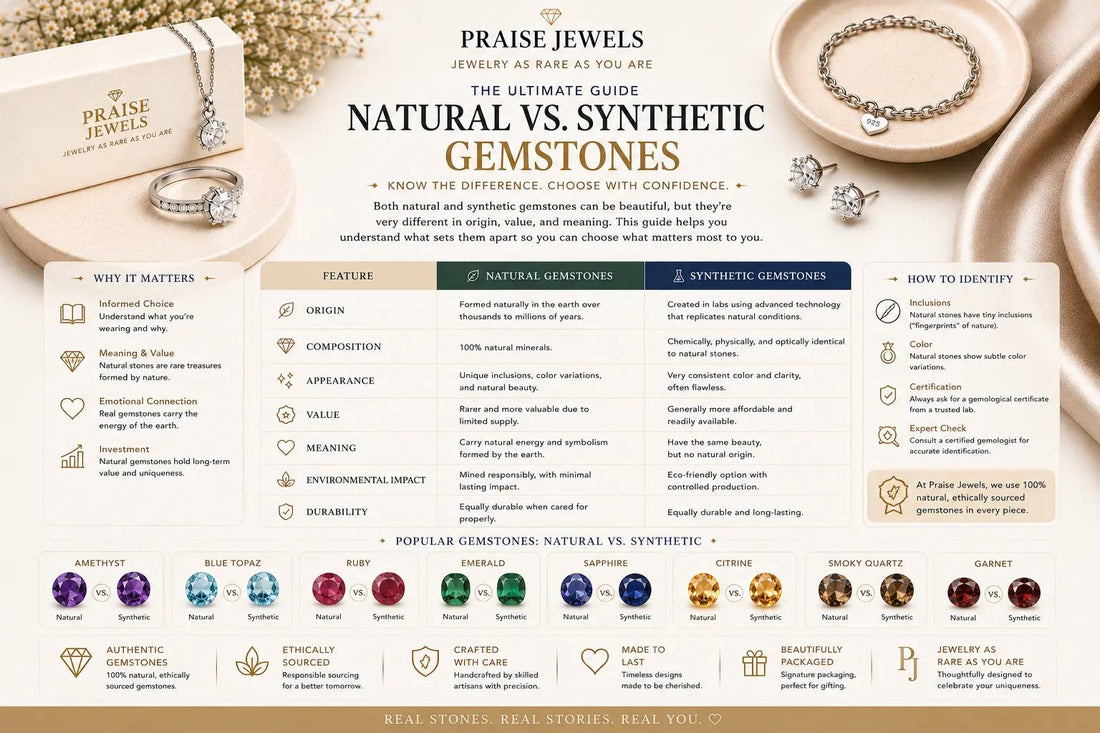 Natural Gemstones vs. Synthetic Gemstones: What's the Difference? - Praise Jewels