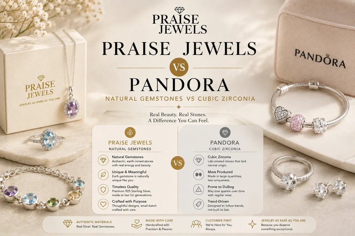 Praise Jewels vs. Pandora: Natural Gemstones vs. Cubic Zirconia - Praise Jewels