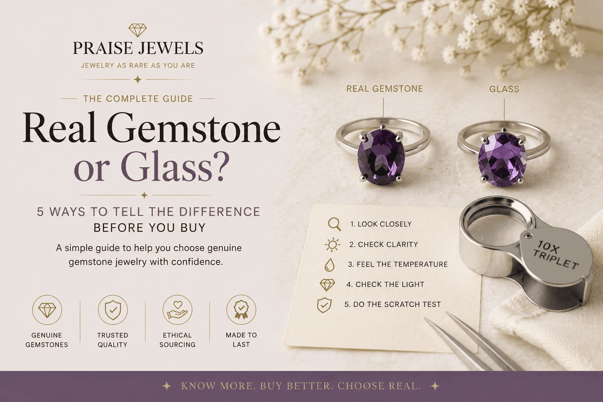 Real Gemstone or Glass? 5 Ways to Tell the Difference Before You Buy - Praise Jewels