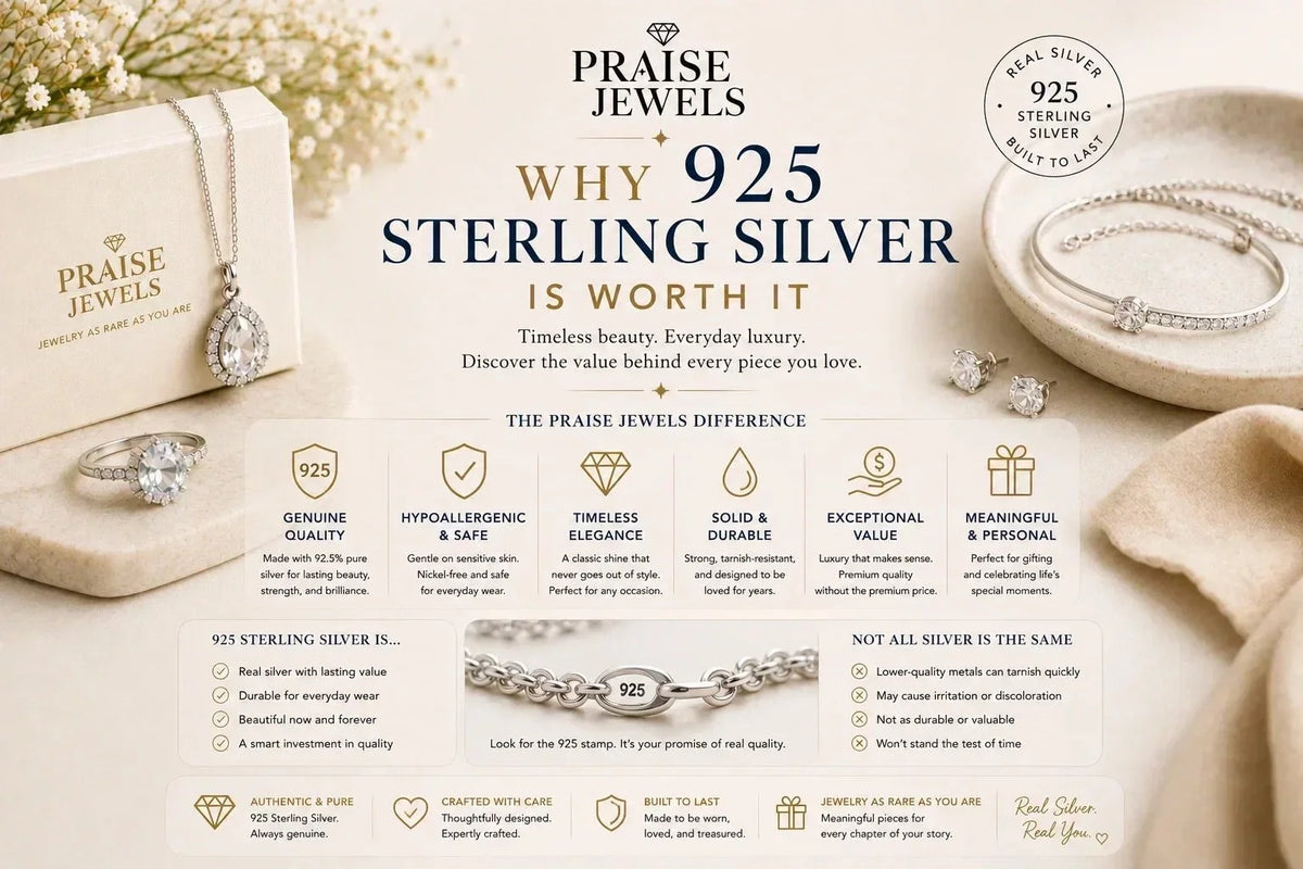 Why 925 Sterling Silver Is Worth It: 9 Reasons It's the Perfect Choice for Everyday Jewelry - Praise Jewels