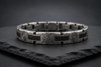 Praise Jewels Meteor Bracelet in oxidized 925 sterling silver with natural black spinel
