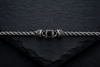 Close-up detail of Praise Jewels black spinel necklace