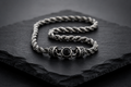Praise Jewels Royal Rope Chain in 925 sterling silver with natural black spinel