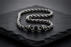 Praise Jewels Royal Rope Chain in 925 sterling silver with natural black spinel