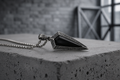 Praise Jewels Spear Pendant in 925 sterling silver with natural black onyx
