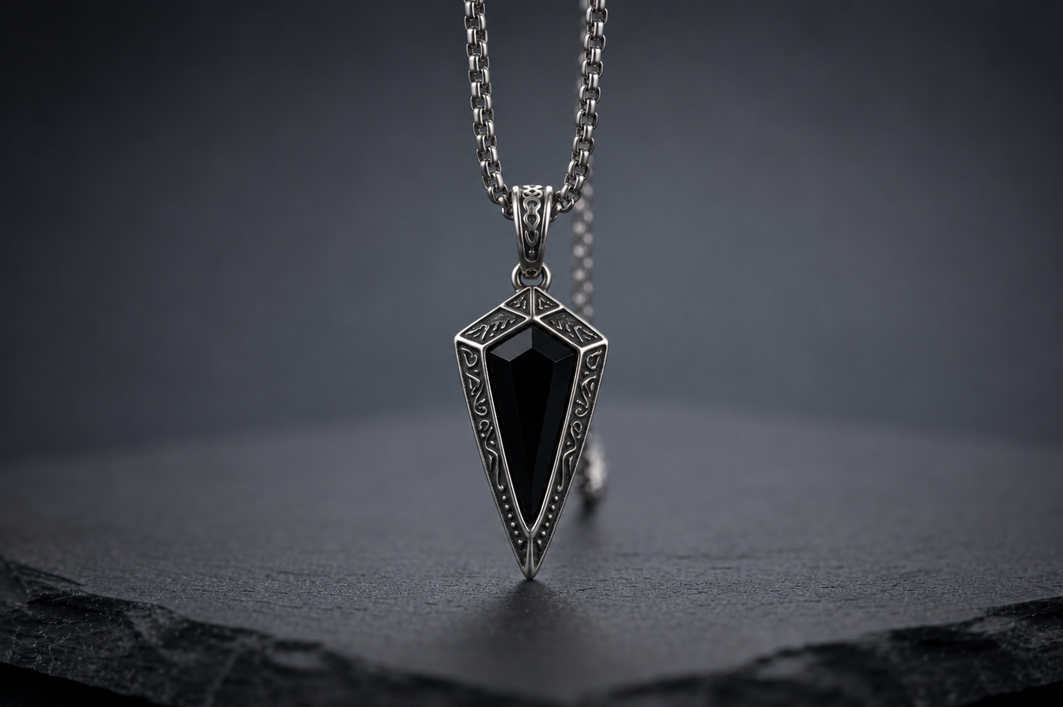 Spear Pendant | Black Onyx