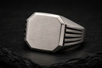Stealth Signet Ring in 925 Sterling Silver - hero view