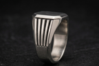 Stealth Signet Ring in 925 Sterling Silver - side view