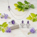 The Amethyst Collection – Amethyst Necklace, Earrings & Ring Set