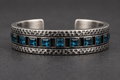 Blue Topaz Bar Bracelet | 925 Sterling Silver - Praise Jewels Men's Gemstone Bracelet