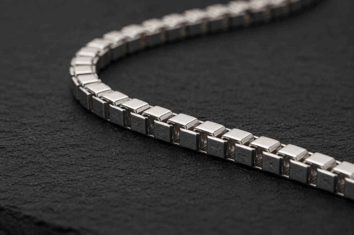 Box Chain Necklace | 925 Sterling Silver - Praise Jewels Men's Silver Necklace