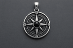 Compass Pendant | Black Onyx - Praise Jewels Men's Gemstone Pendant