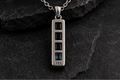 Monolith Bar Pendant | Black Onyx & Blue Topaz - Praise Jewels Men's Gemstone Pendant