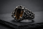 Mountain Peak Ring | Smoky Quartz - Praise Jewels Men's Gemstone Ring