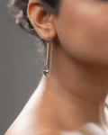 Natural Amethyst Threader Earrings in 925 Sterling Silver | Minimalist Drop Earrings - Praise Jewels earrings