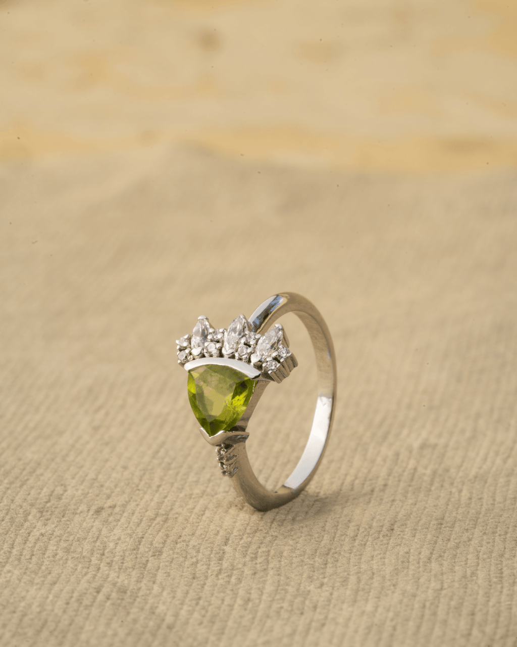 Peridot Bloom Ring – Natural Peridot in 925 Sterling Silver - Praise Jewels ring