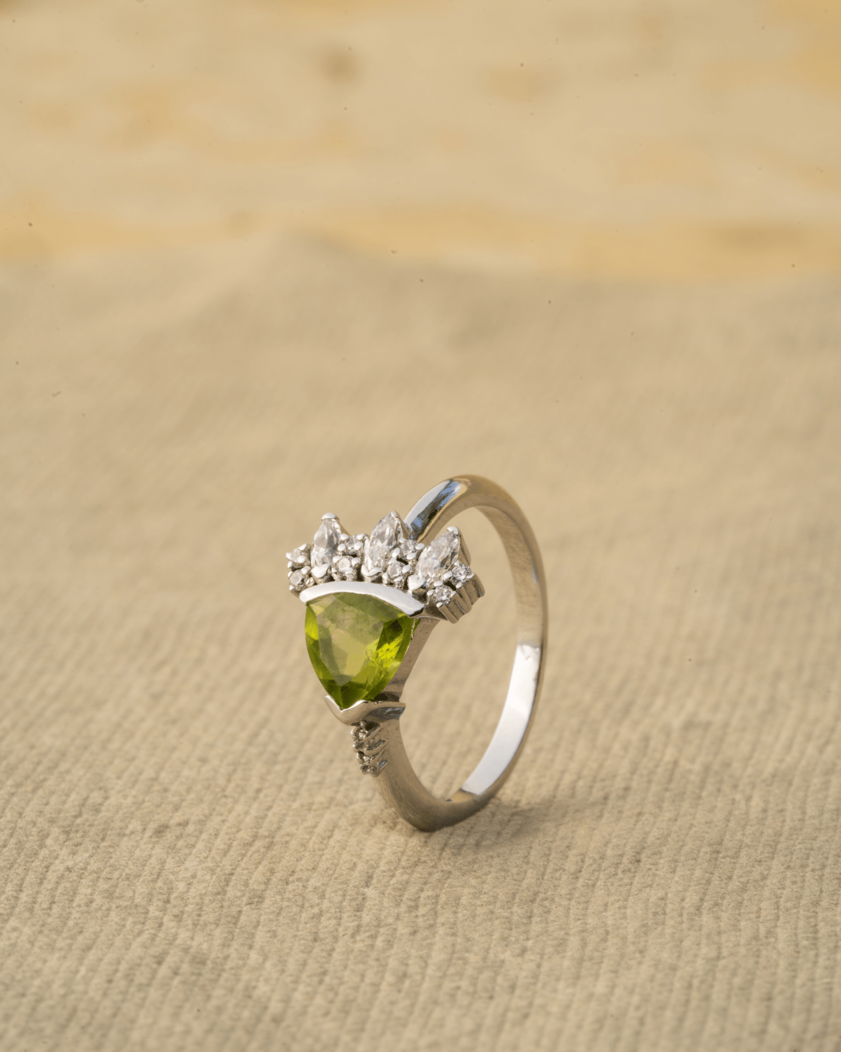 Peridot Bloom Ring – Natural Peridot in 925 Sterling Silver - Praise Jewels ring
