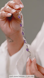 Video of the Amethyst Rhythm Bracelet in 925 sterling silver