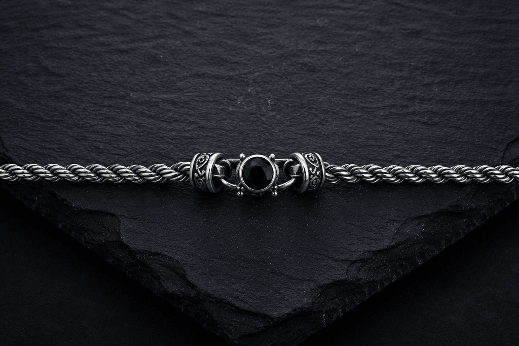 Royal Rope Chain | Black Spinel - Praise Jewels Men's Gemstone Necklace