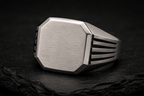 Stealth Signet Ring | 925 Sterling Silver - Praise Jewels Men's Sterling Silver Ring