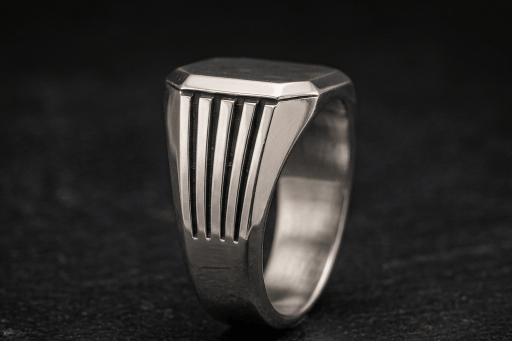 Stealth Signet Ring | 925 Sterling Silver - Praise Jewels Men's Sterling Silver Ring