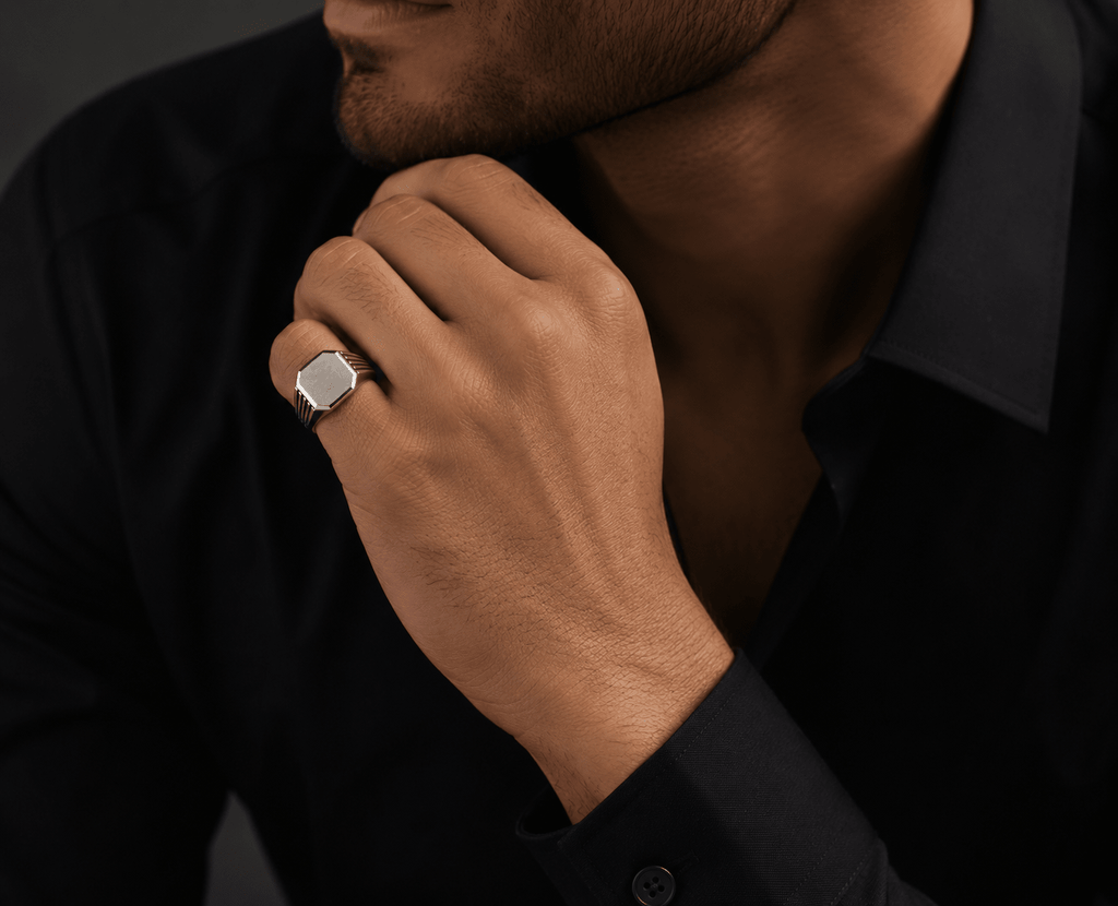 Stealth Signet Ring | 925 Sterling Silver - Praise Jewels Men's Sterling Silver Ring
