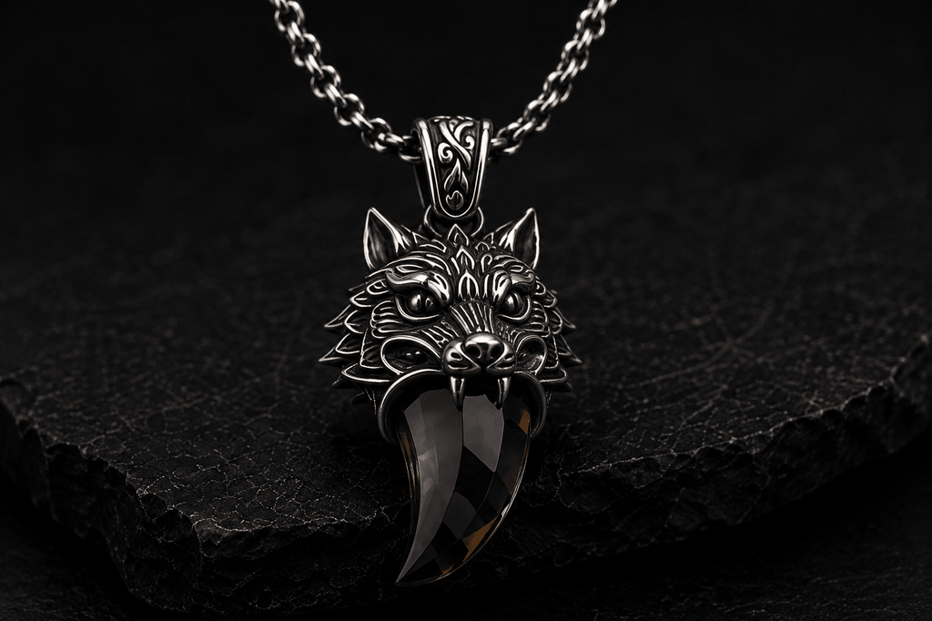 Wolf Tooth Pendant | Smoky Quartz - Praise Jewels Men's Gemstone Pendant